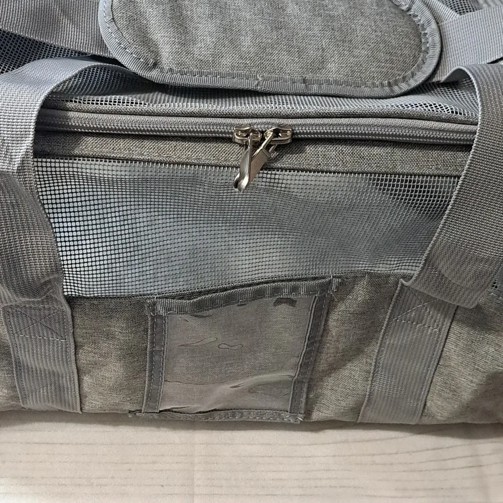 Gray Pet Carrier Travel Bag